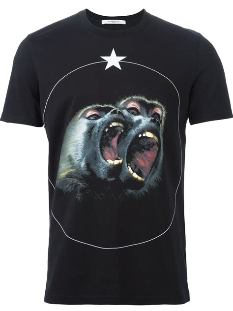 givenchy monkey t shirt black|Givenchy paris t shirt black.